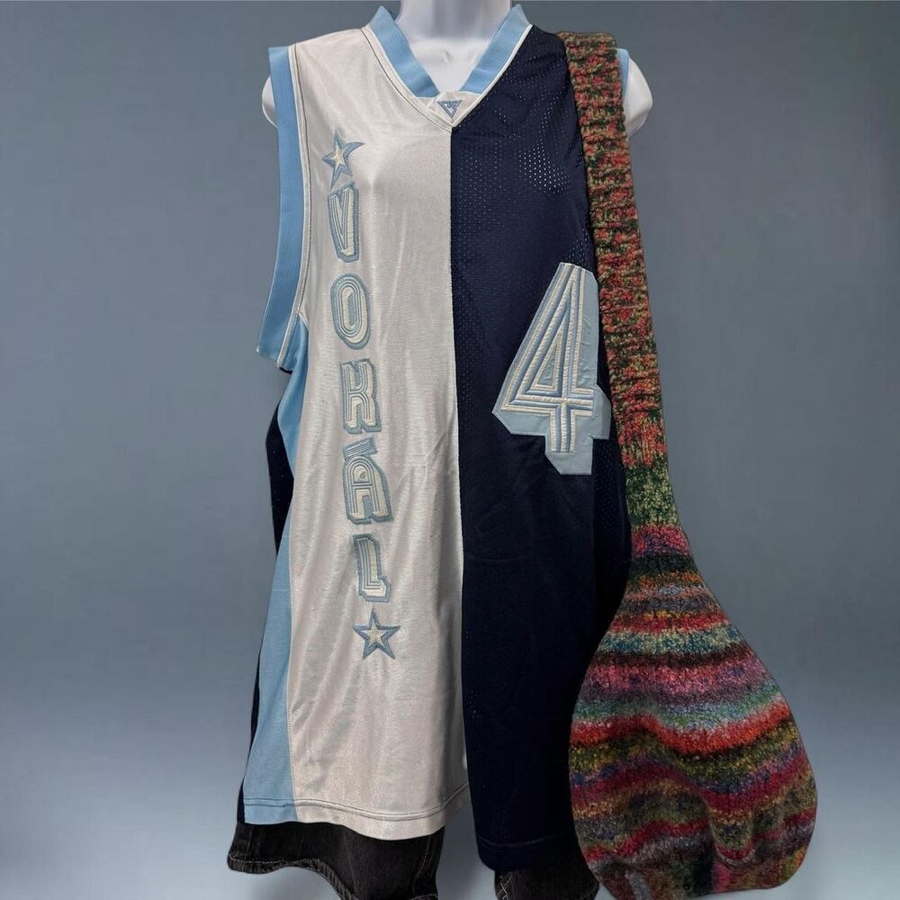 Vokal Basketball Jersey M Y2K Streetwear Sleeveless Mesh Athletic Hip Hop Sporty